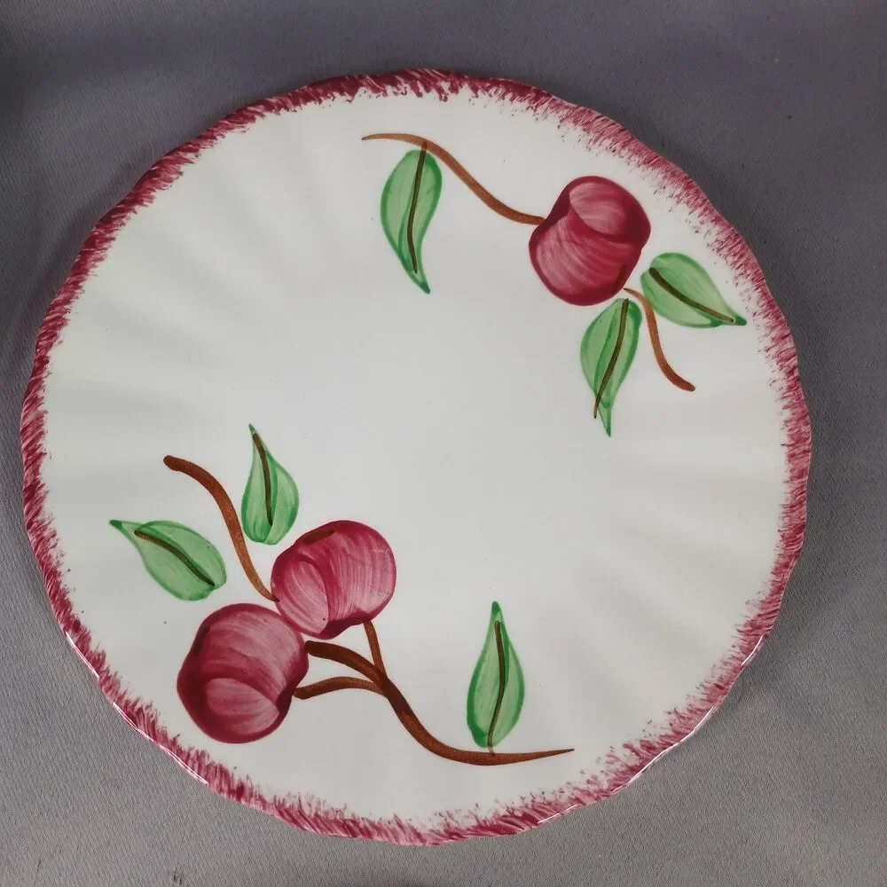 4 Blue Ridge Southern Pottery 4 Bread and Butter Plates Crab Apple